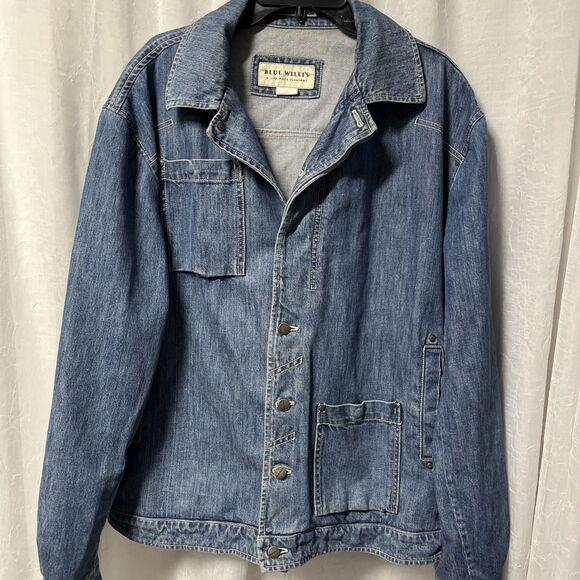 BLUE WILLI'S Rare Vintage Trucker Denim Jacket Blue Jean Mens Size XXXL - Picture 1 of 16